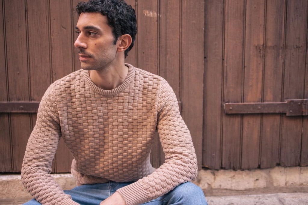 Montlimart-pull-coton-bio-DAMIER-Coyrights-Julian-Calo