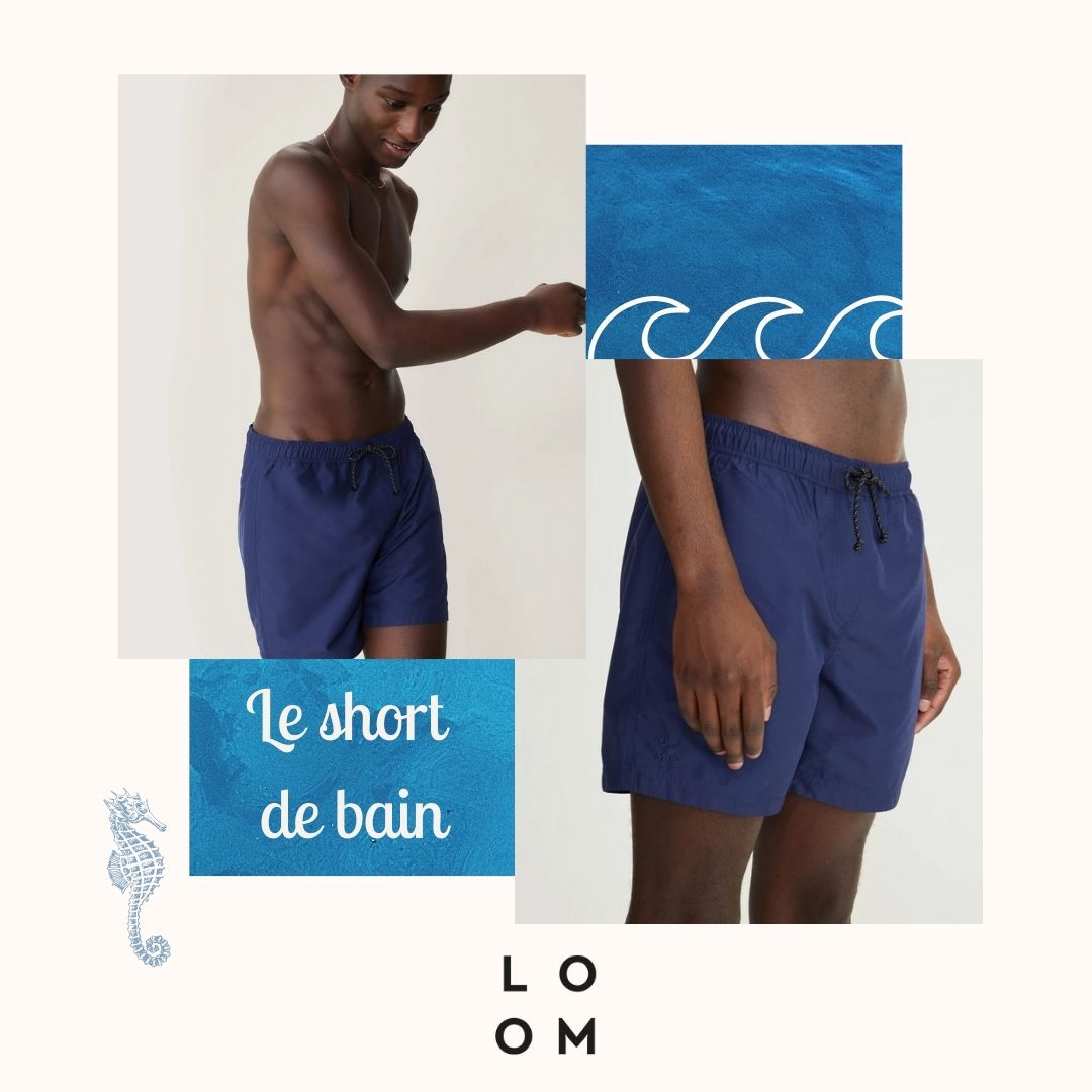 Short De Bain Natation Homme - Swimshort 100 Court - Tex Bleu