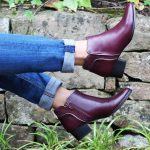 JULES & JENN - bottines moyen talon bordeaux